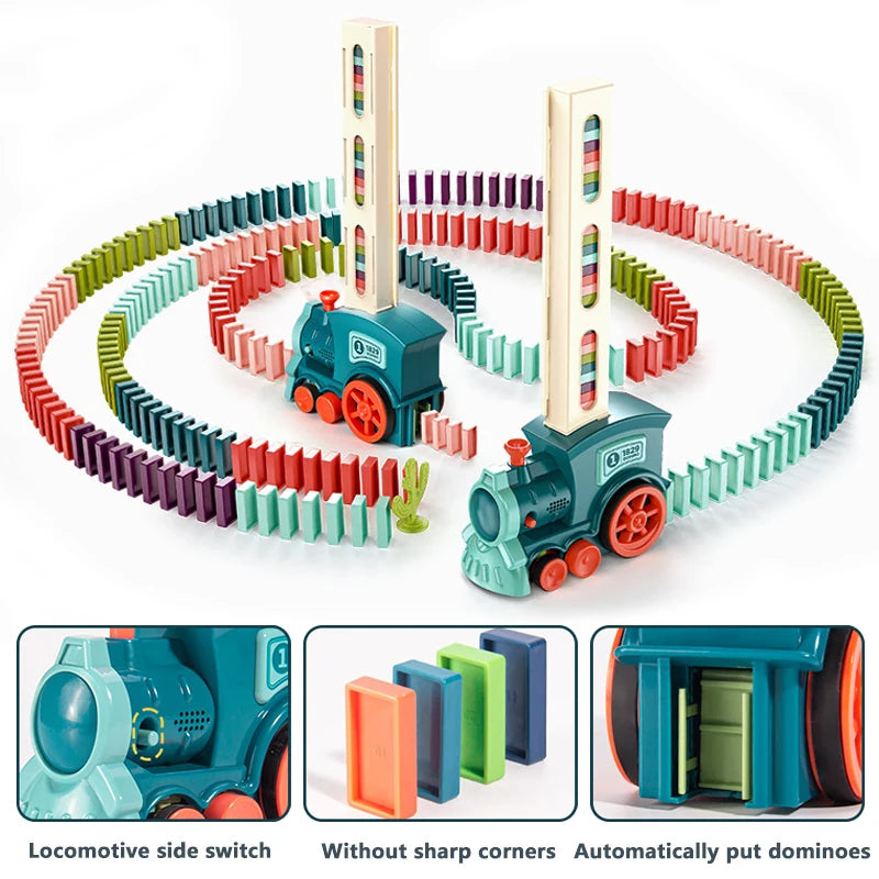 Automatic Domino Train Toy Set