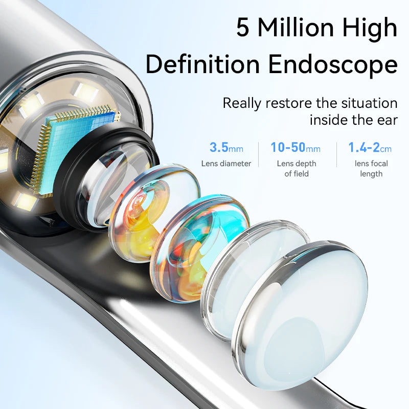 Visual Earwax Cleaner Endoscope With 5M Camera