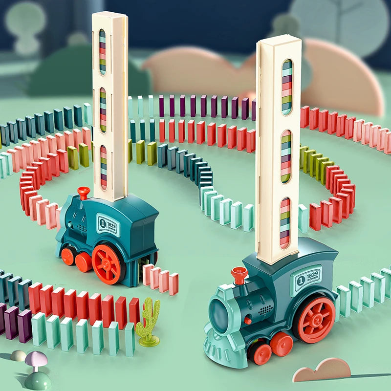 Automatic Domino Train Toy Set