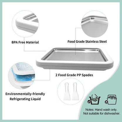 Ice Cream Maker Pan with 2 Scrapers
