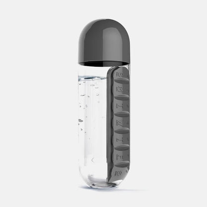 2-in-1 Water Bottle Daily Pill Organizer