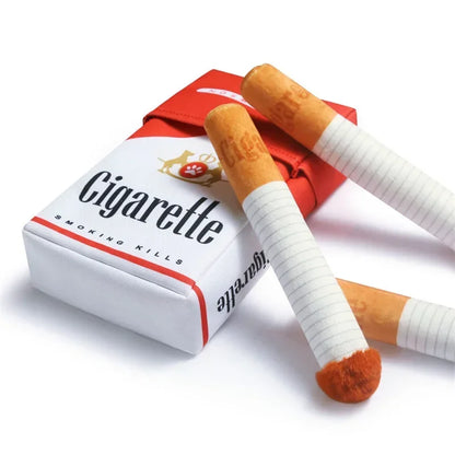 Funny Cigarette Plush Dog Toy