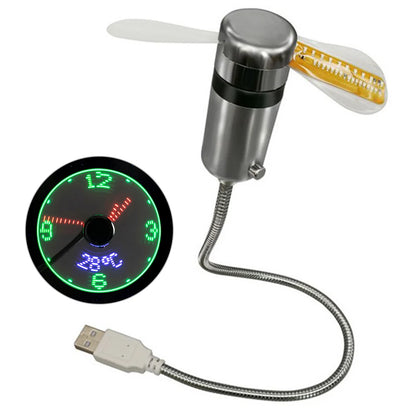 USB LED Clock Fan