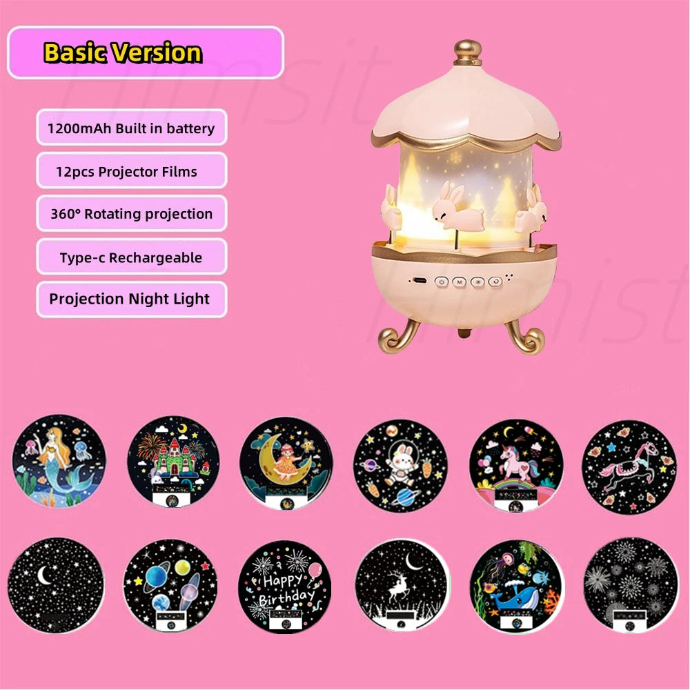 21 in 1 Starry Sky Carousel Projector