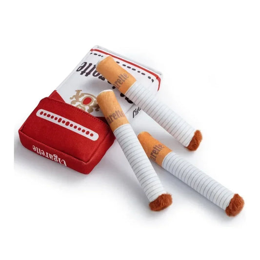 Funny Cigarette Plush Dog Toy