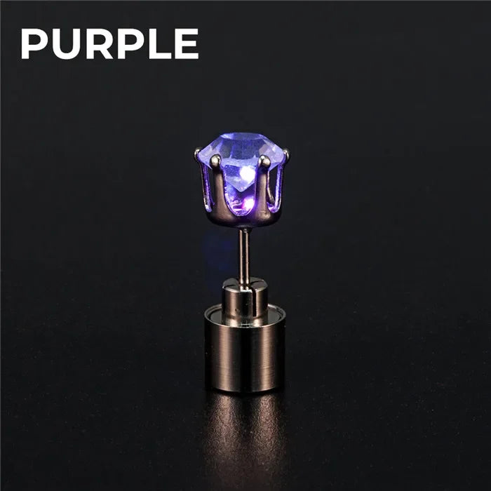 2pcs Shining LED Ear Studs