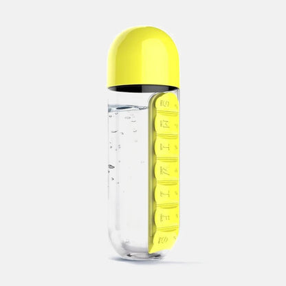 2-in-1 Water Bottle Daily Pill Organizer