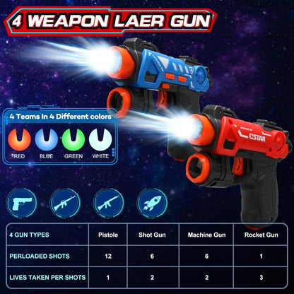 Infrared Laser Tag Gun Set with Projector