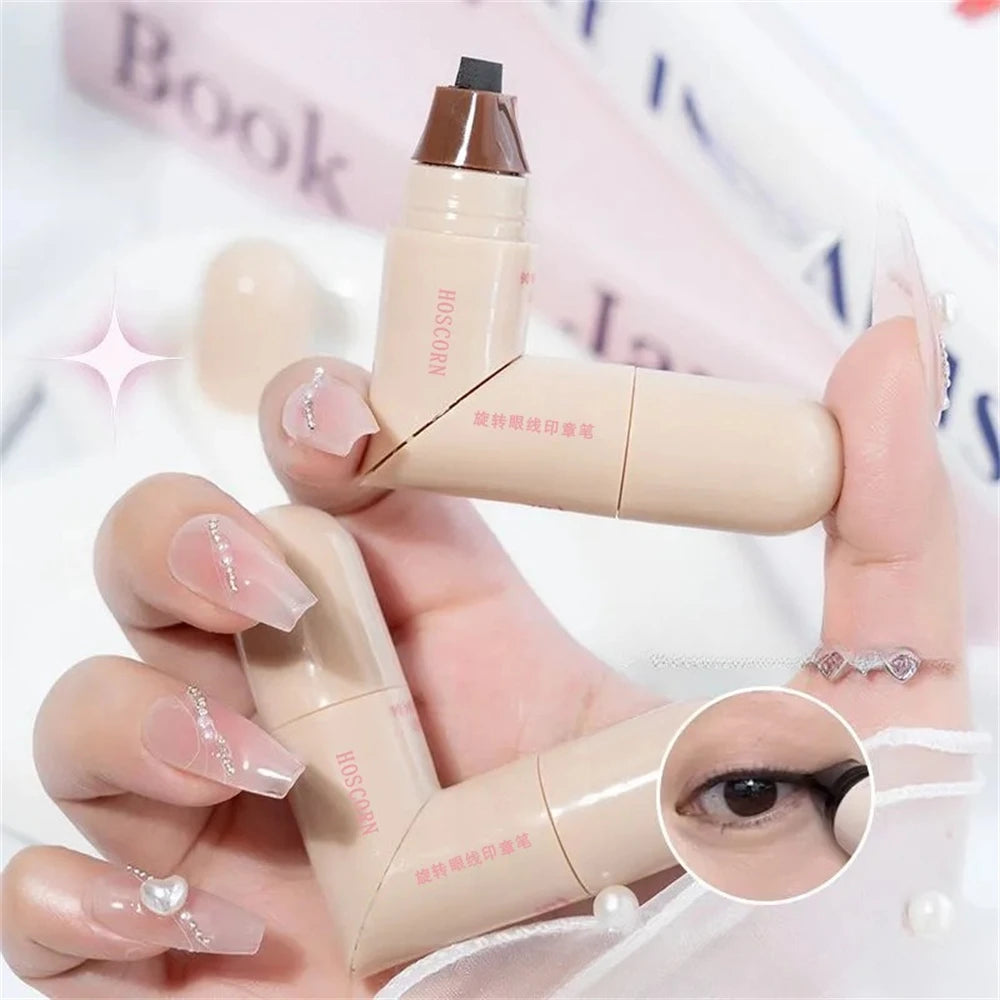 HOSCORN Double-Wing Waterproof Eyeliner Stamp