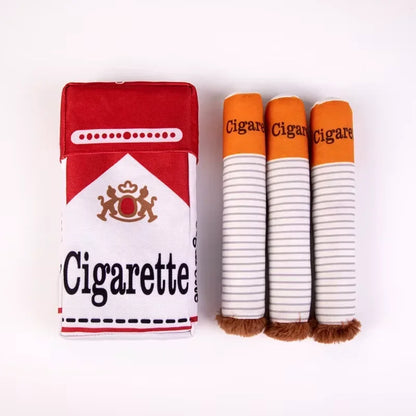 Funny Cigarette Plush Dog Toy