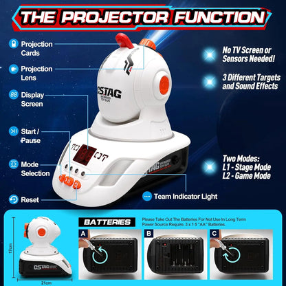 Infrared Laser Tag Gun Set with Projector